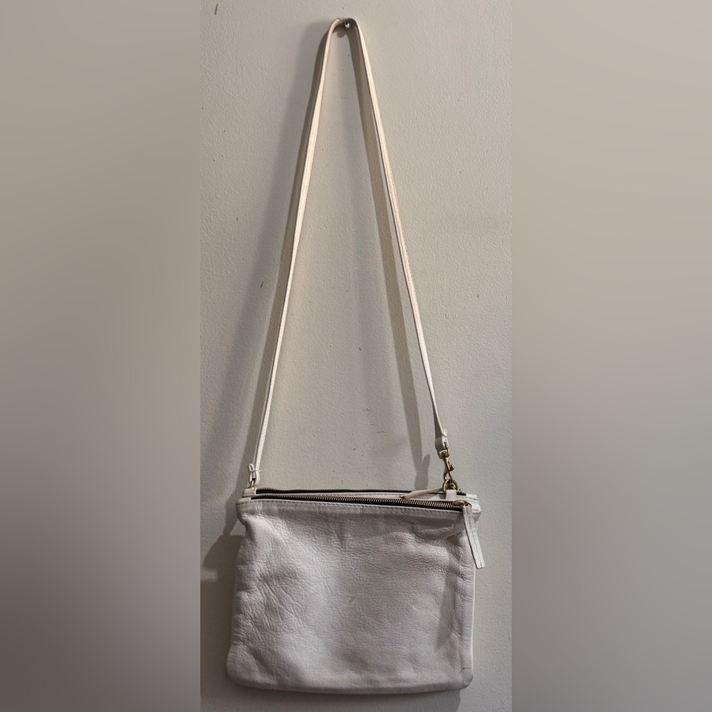 Clare V White Crossbody Bag